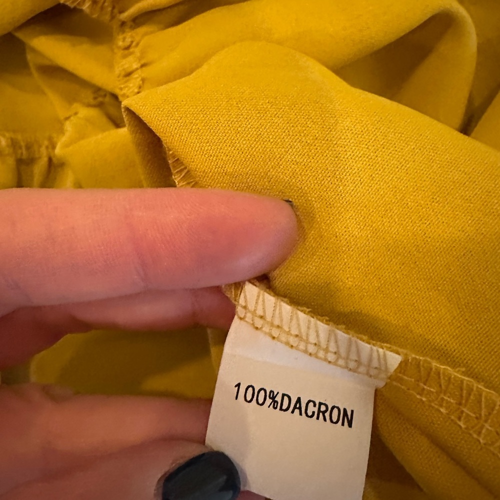 Yellow Ruffle Sleeve Dress - Picture 3 of 4